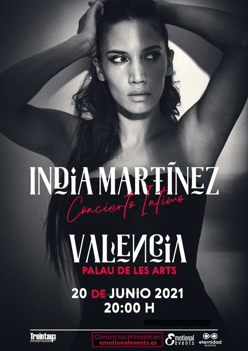Cartel del concierto de India Martínez en València